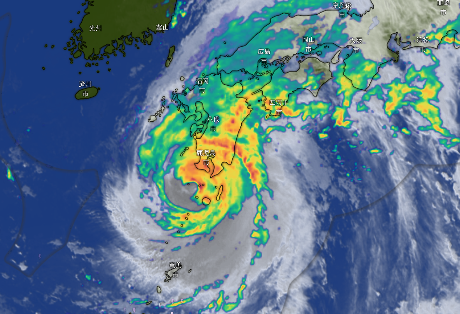 台風シャンシャンを追跡するには？