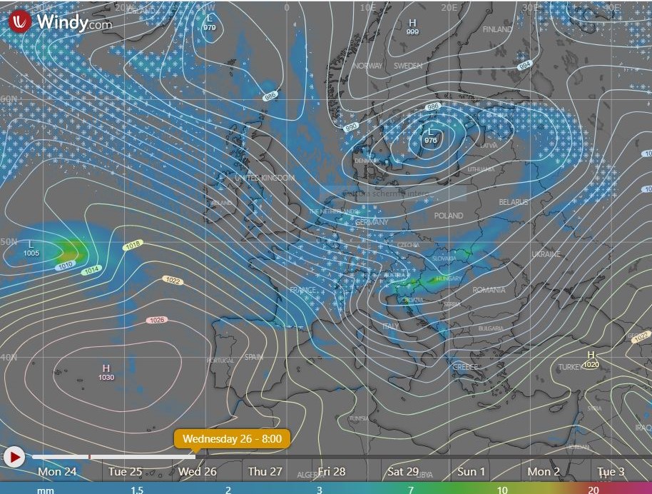 photo: Windy.com; desc: rain snow forecasted; licence: cc 