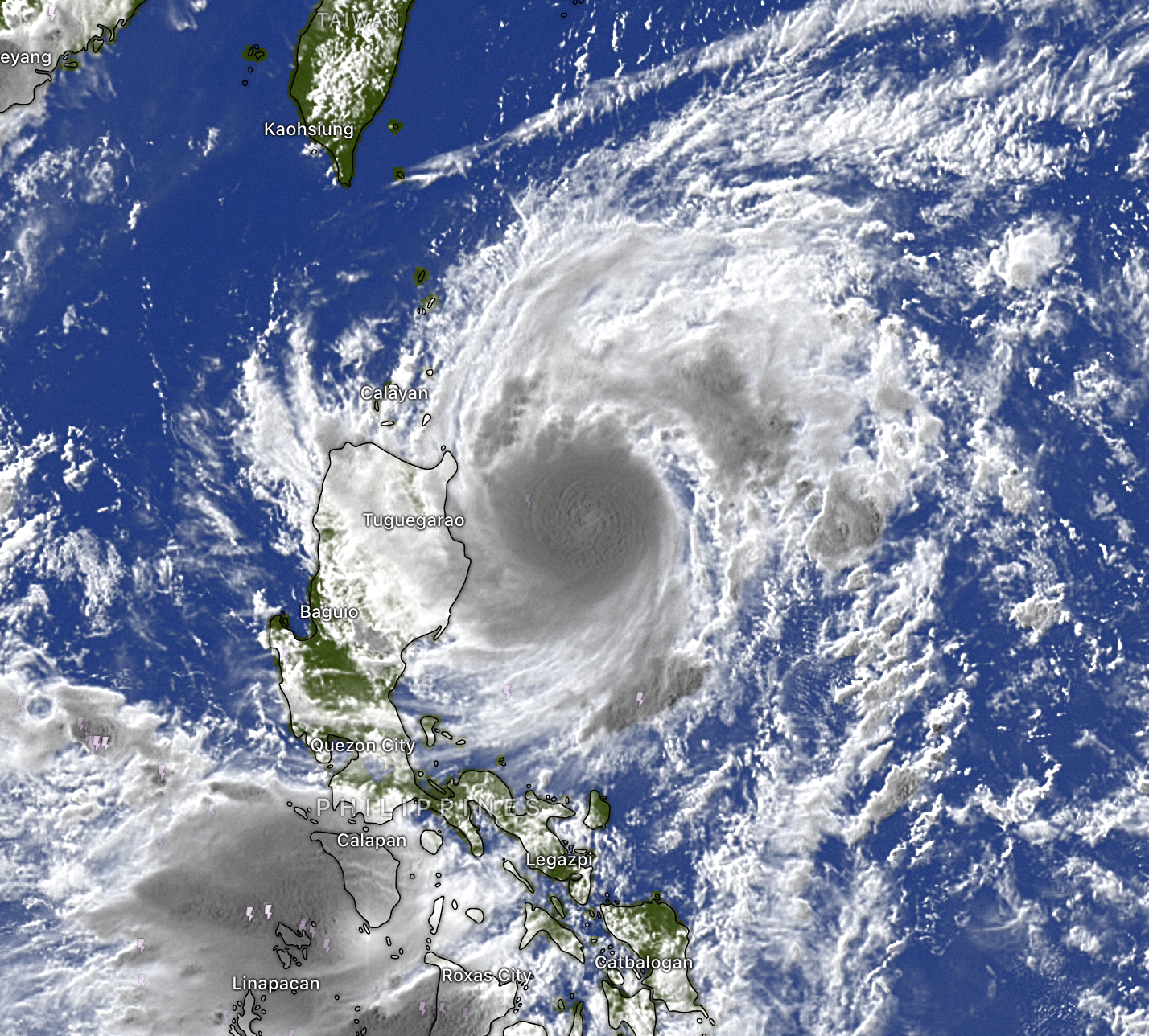 Saola is passing very close to Hong Kong